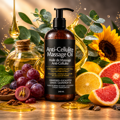 Huile de massage anti-cellulite et raffermissante – Collagène & Cellules Souches