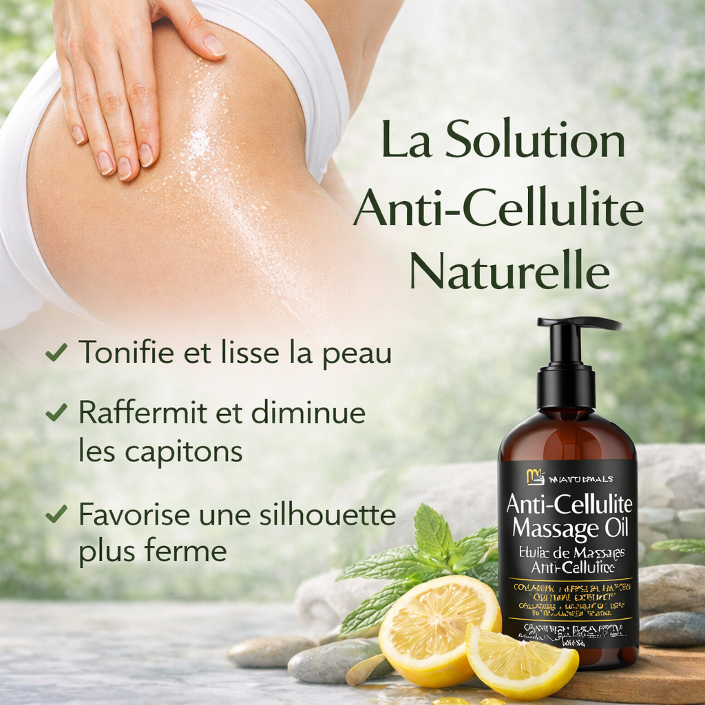 Huile de massage anti-cellulite et raffermissante – Collagène & Cellules Souches